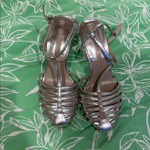 Silver Zara strappy heels